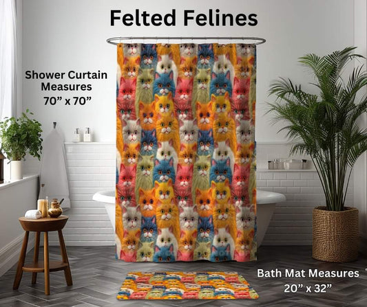 Felted Felines Custom Bath Mat