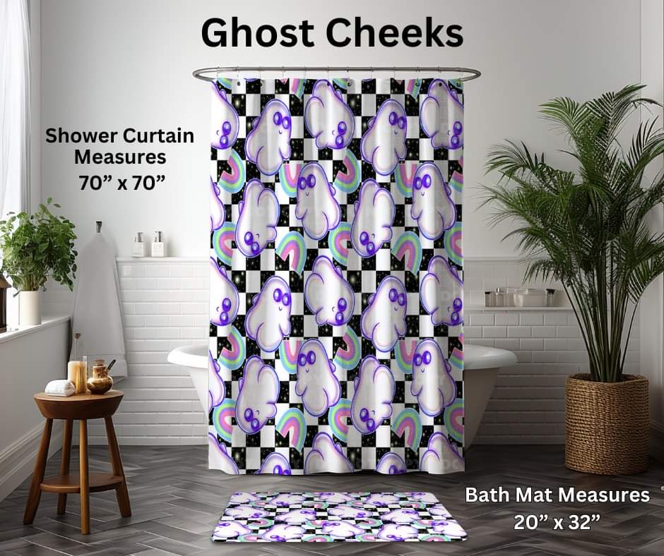 Ghost Cheeks Custom Bath Mat