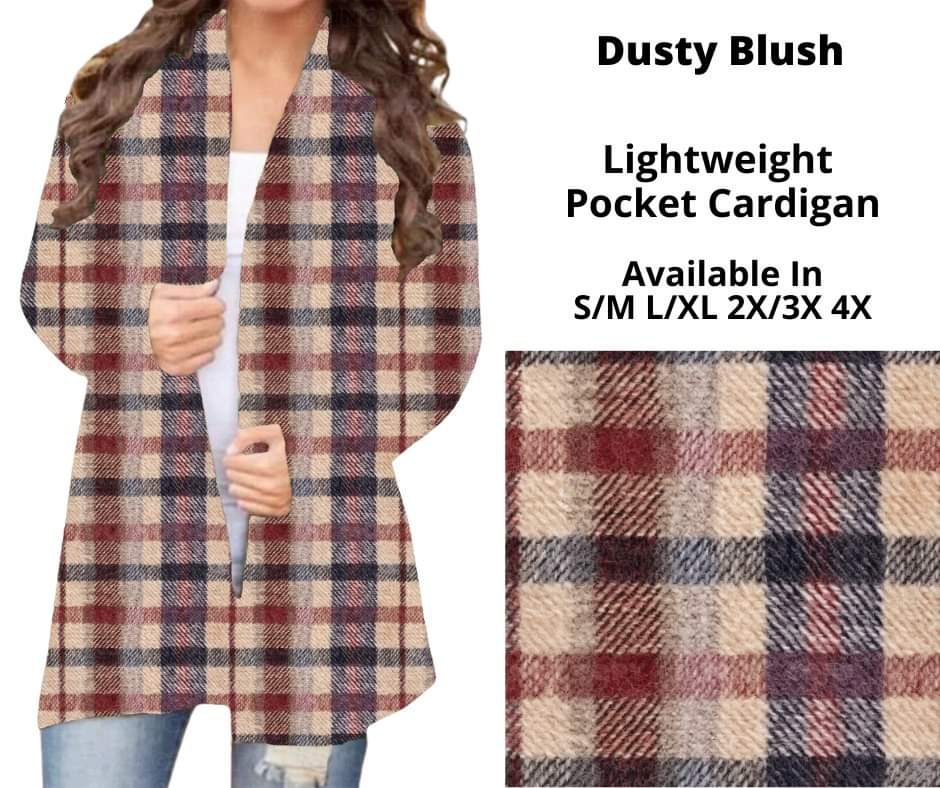 Preorder! Closes 10/16. ETA Dec. Dusty Blush Pocket Cardigan