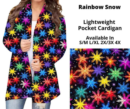 Preorder! Closes 10/16. ETA Dec. Rainbow Snow Pocket Cardigan