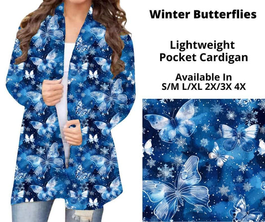 Preorder! Closes 10/16. ETA Dec. Winter Butterflies Pocket Cardigan