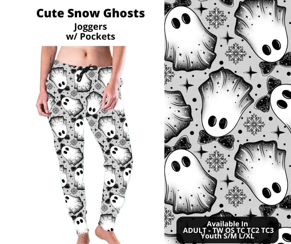 Preorder! Closes 10/17. ETA Dec. Cute Snow Ghosts Joggers