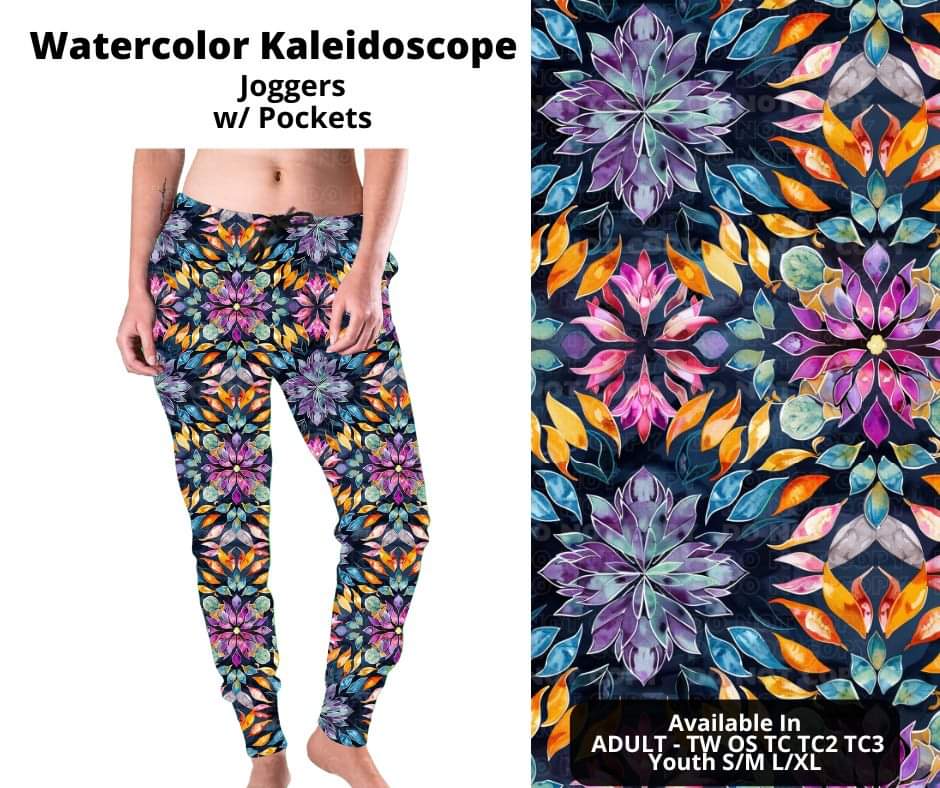 Preorder! Closes 10/23. ETA Dec. Watercolor Kaleidoscope Joggers