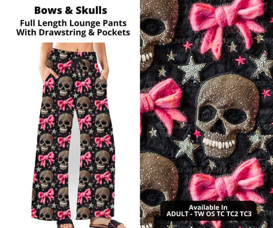 Preorder! Closes 10/24. ETA Dec. Bows & Skulls Full Length Lounge Pants