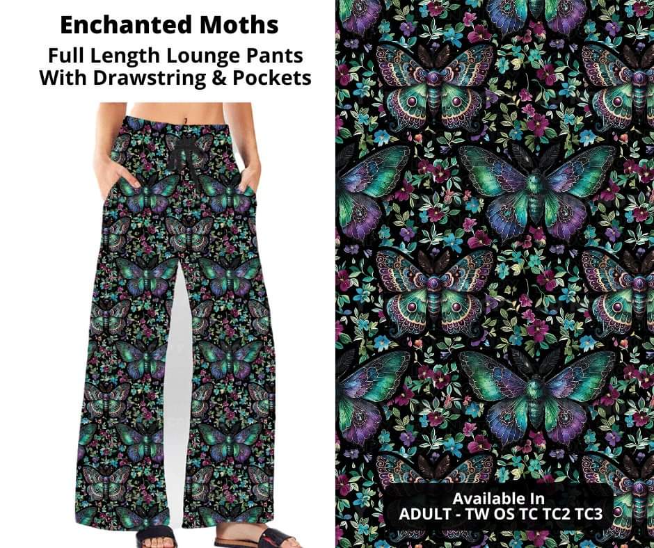 Preorder! Closes 10/24. ETA Dec. Enchanted Moths Full Length Lounge Pants