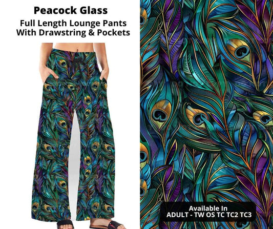 Preorder! Closes 10/24. ETA Dec. Peacock Glass Full Length Lounge Pants