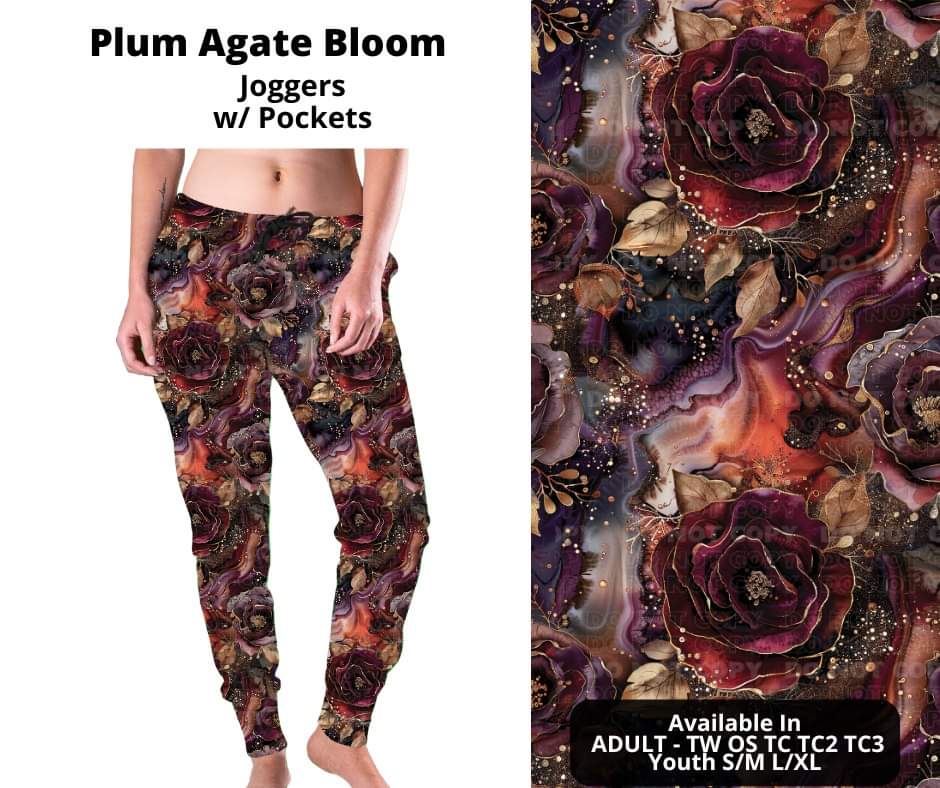 Preorder! Closes 10/24. ETA Dec. Plum Agate Bloom Joggers