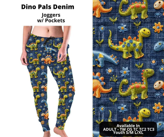 Preorder! Closes 11/6. ETA Jan. Dino Pals Denim Joggers