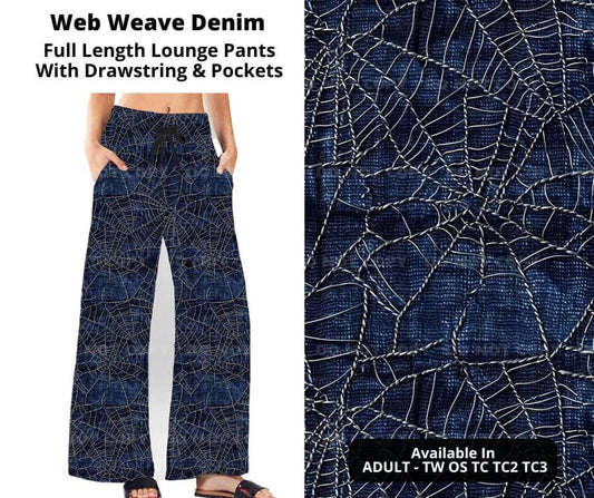 Preorder! Closes 11/6. ETA Jan. Web Weave Denim Full Length Lounge Pants