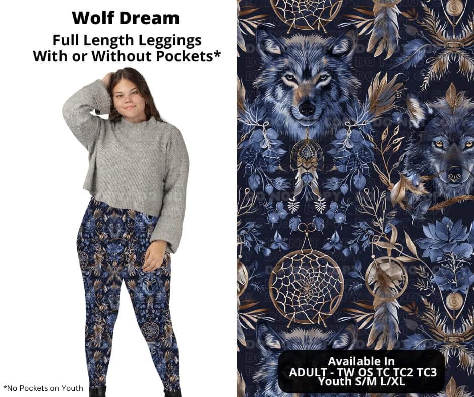 Wolf Dream Full Length Leggings w/ Pockets