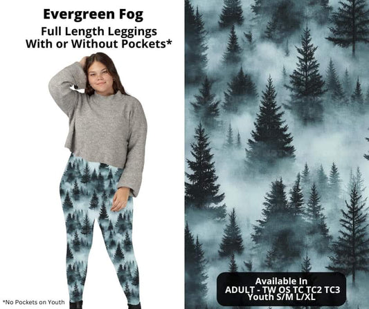 Evergreen Fog Full Length Leggings w/ Pockets