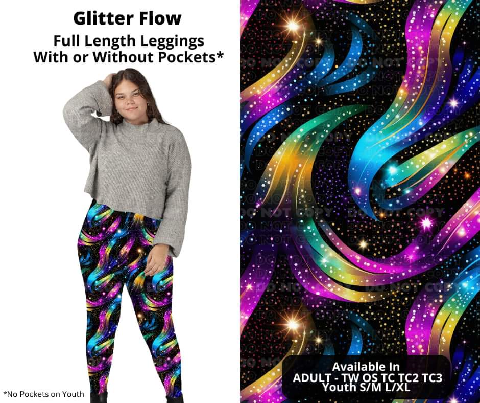 Glitter Flow Full Length Leggings w/ Pockets