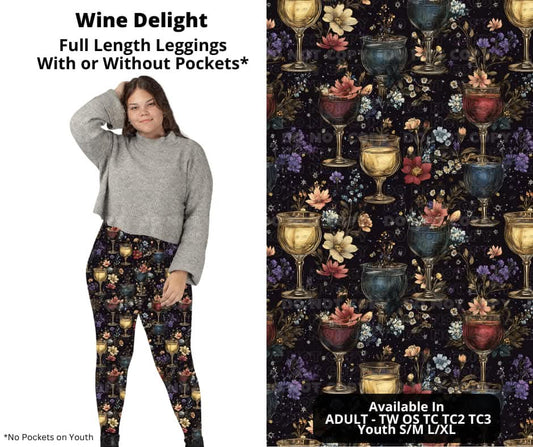 Wine Delight Full Length Leggings w/ Pockets