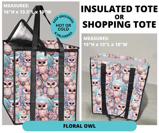 Preorder! Closes 12/30. ETA March. Floral Owl Shopping or Insulated Tote