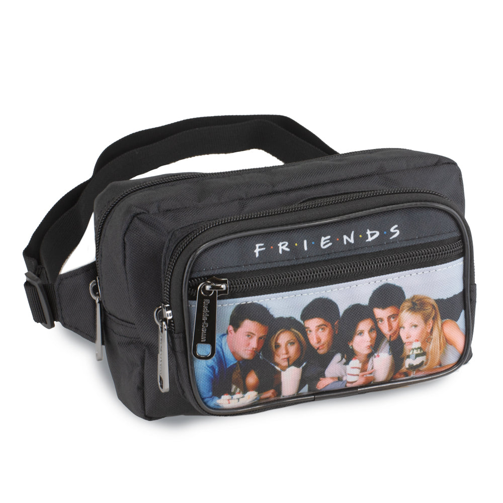 Fanny Pack - FRIENDS Vivid 6-Character Milk Shake Pose Black White Multi Color