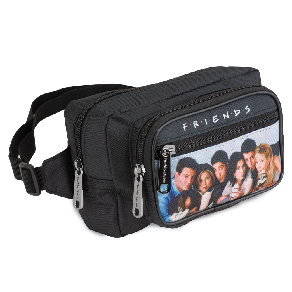 Fanny Pack - FRIENDS Vivid 6-Character Milk Shake Pose Black White Multi Color