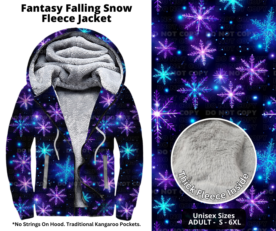 Preorder! Closes 10/21. ETA Jan. Fantasy Falling Snow Jackets