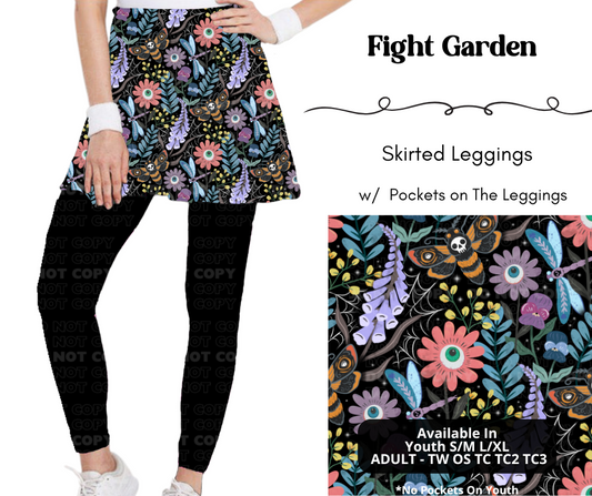 Preorder! Closes 4/7. ETA July. Fight Garden Skirted Full Length Leggings w/ Pockets