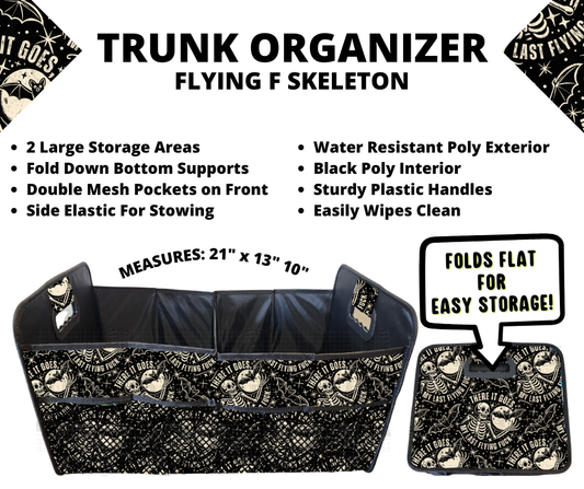 Preorder! Closes 3/10. ETA June. Flying F Skeleton Trunk Organizer