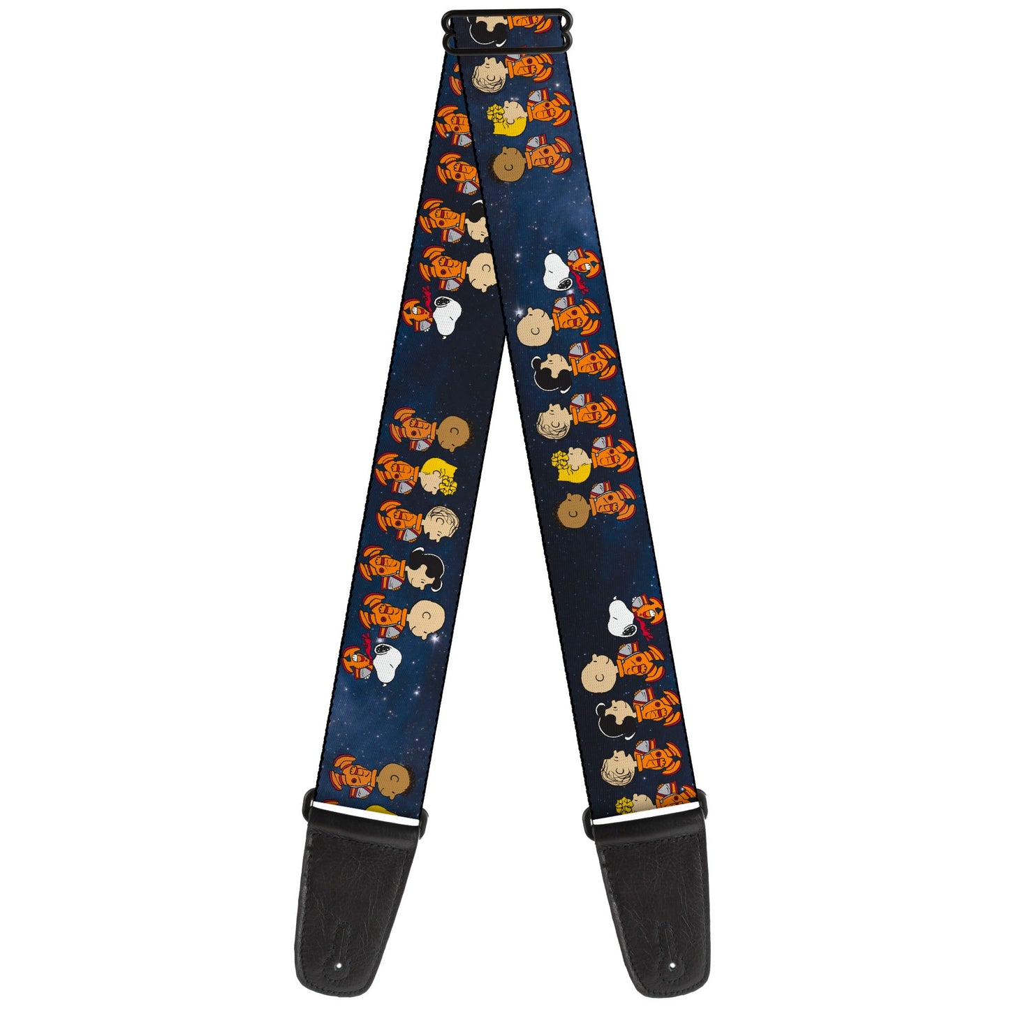 Guitar Strap - Peanuts Gang Astronauts Space Walk Group Pose Blues