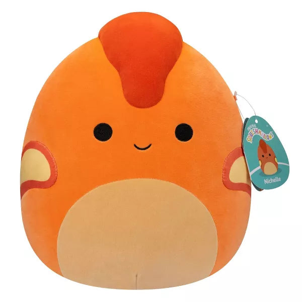 Squishmallows 11" Nichelle the Orange Dinosaur with Fuzzy Head Plush Toy