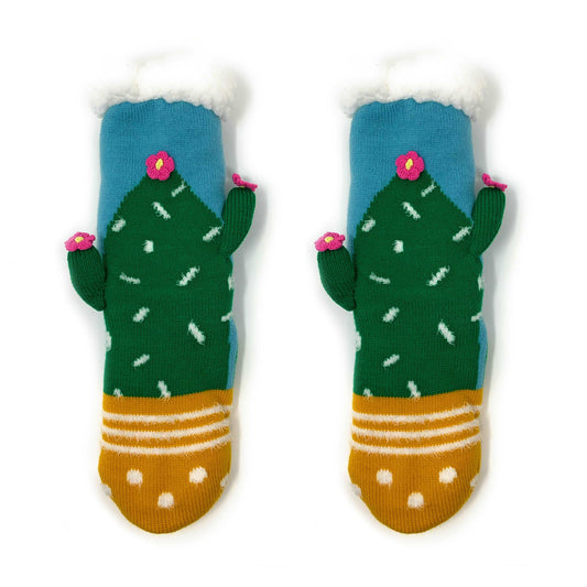 Cactus Hugs Kids' Slipper Socks