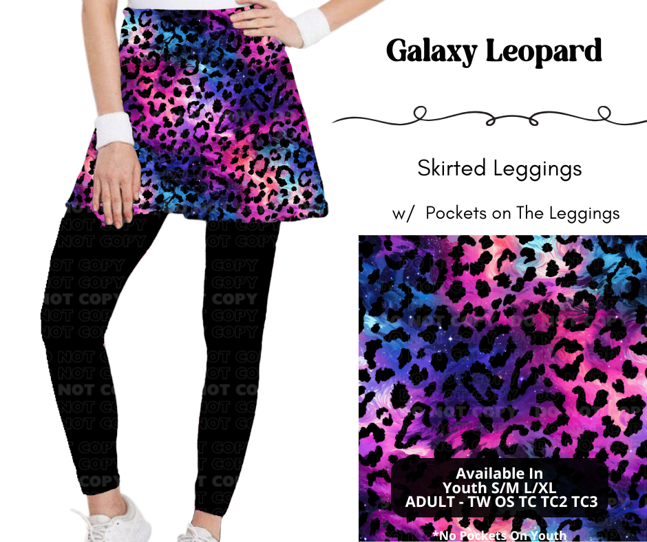 Preorder! Closes 4/7. ETA July. Galaxy Leopard Skirted Full Length Leggings w/ Pockets