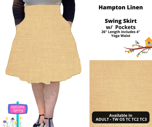 Preorder! Closes 1/15. ETA April. Hampton Linen Swing Skirt