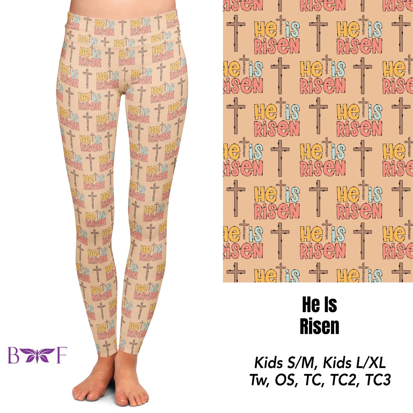 He is Risen leggings