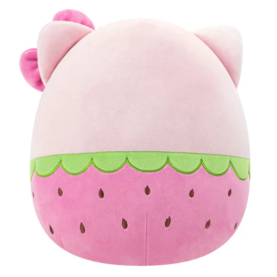 Squishmallows Hello Kitty Pink Strawberry Wearing Bow 12" Sanrio Collection Stuffed Plush