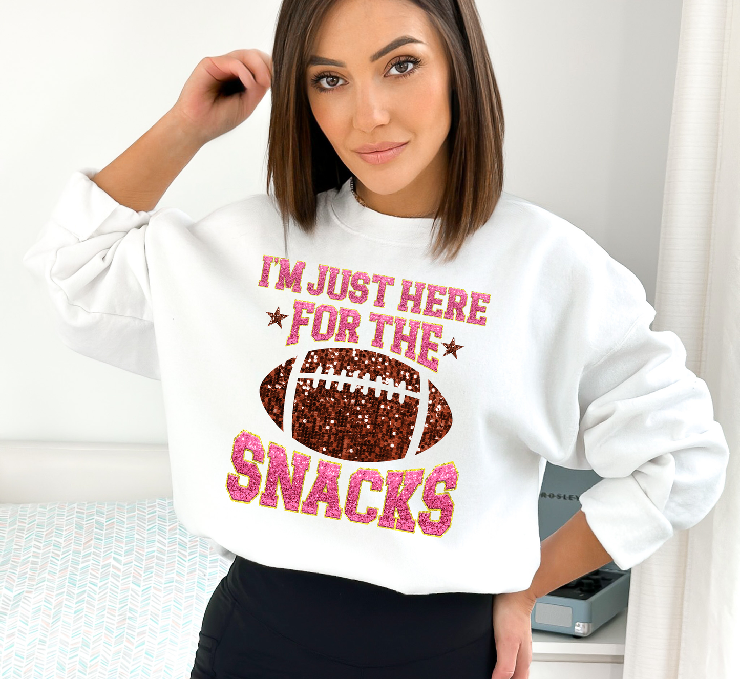 Just Here For The Snacks Graphic Sweatshirt