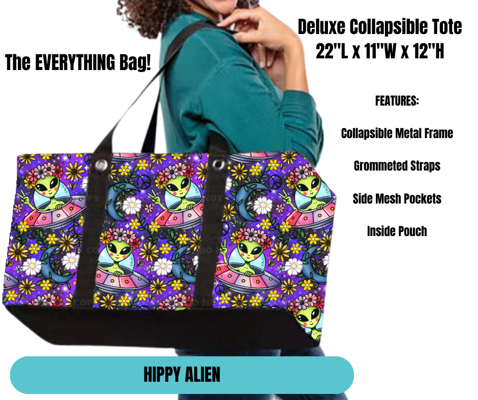 Preorder! Closes 11/18. ETA Feb. Hippy Alien Collapsible Tote