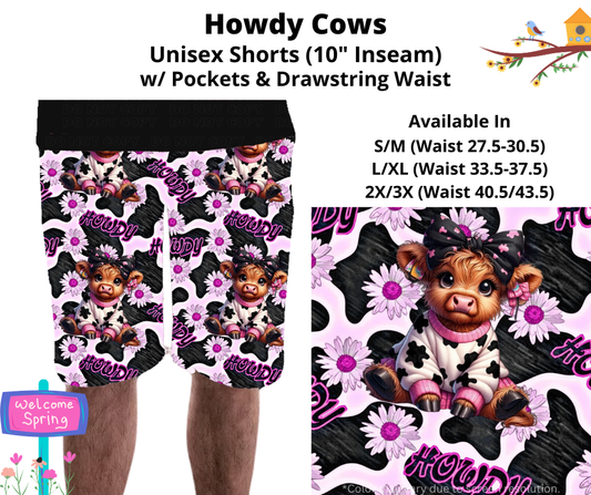 Preorder! Closes 1/20. ETA April. Howdy Cows Unisex Shorts