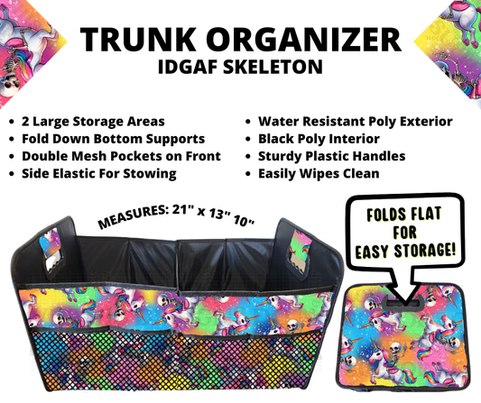 Preorder! Closes 3/10. ETA June. IDGAF Skeleton Trunk Organizer