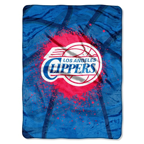 Los Angeles Clippers Shadow Play Raschel Throw Blanket 60" x 80"