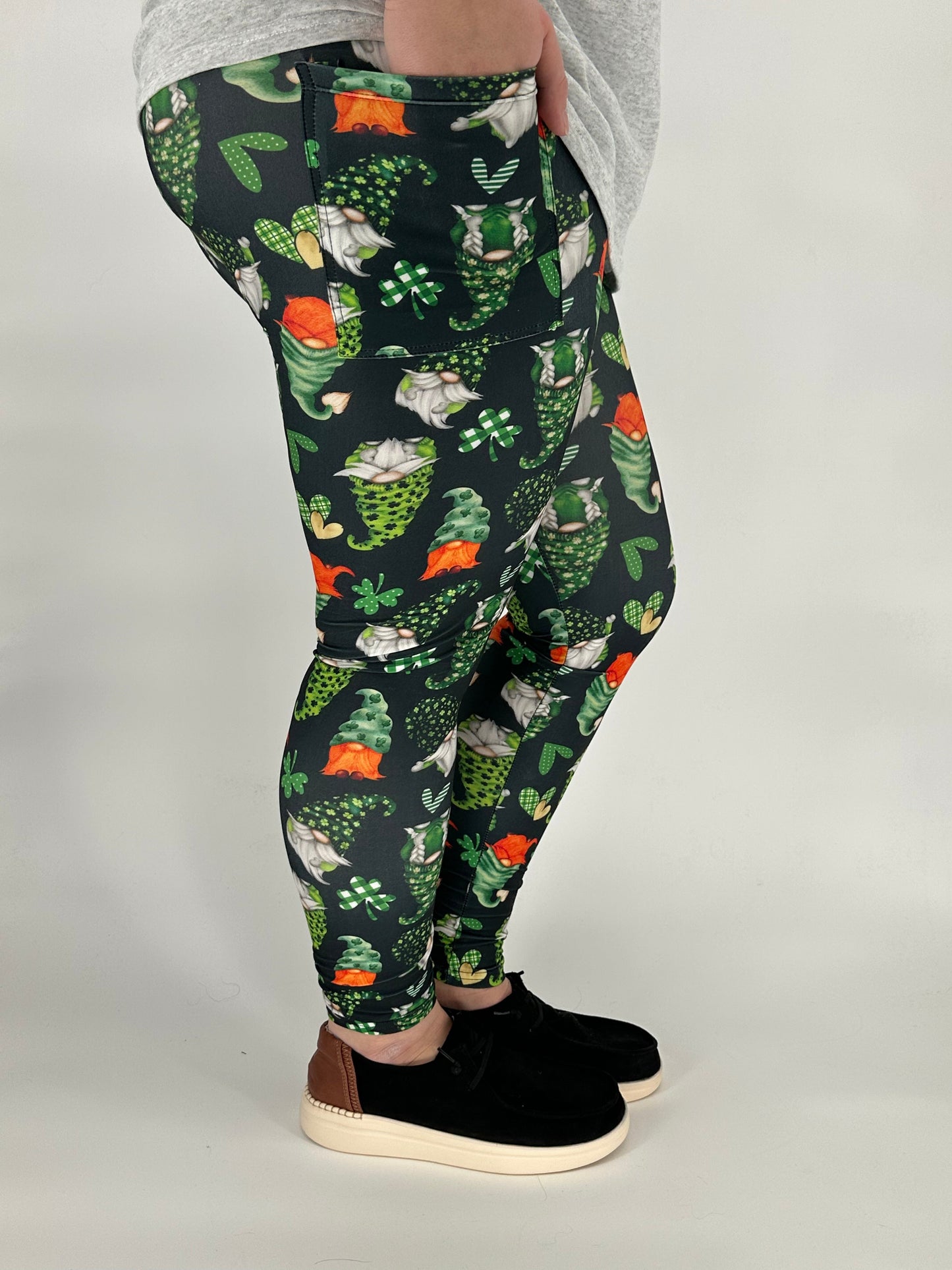 St Patty Gnome Leggings w/ Pockets