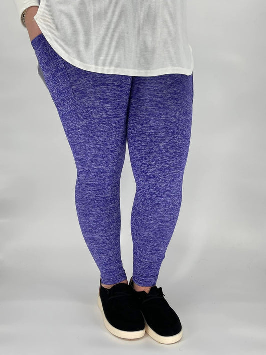 Purple Fleece Leggings w/ Pockets