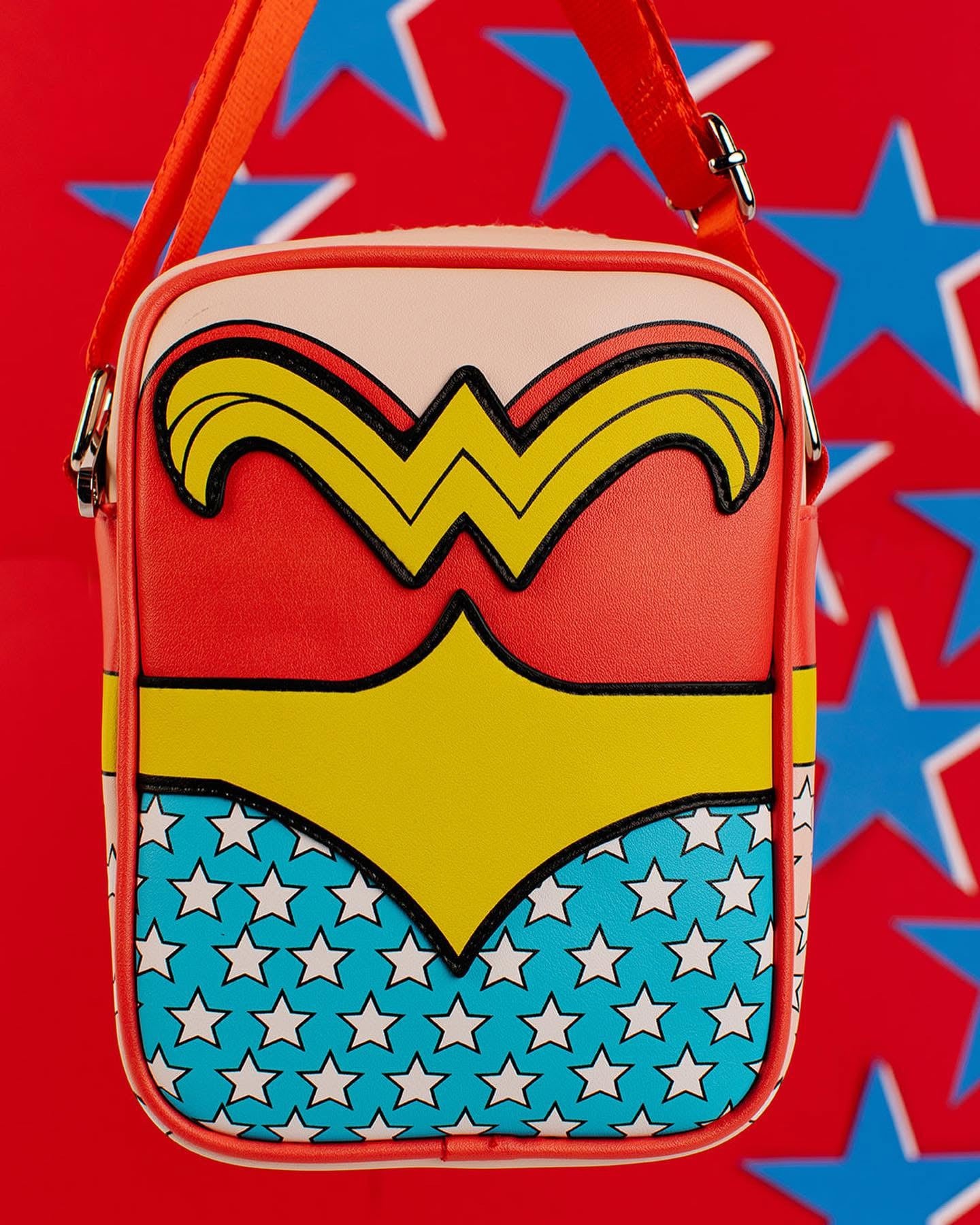 DC Comics Bag, Crossbody, Wonder Woman Body Character Close Up, Vegan Leather