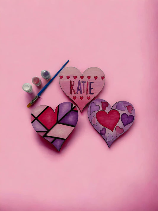 Custom Name Valentine Hearts - PREORDER Closes 1/14, ETA Early Feb.