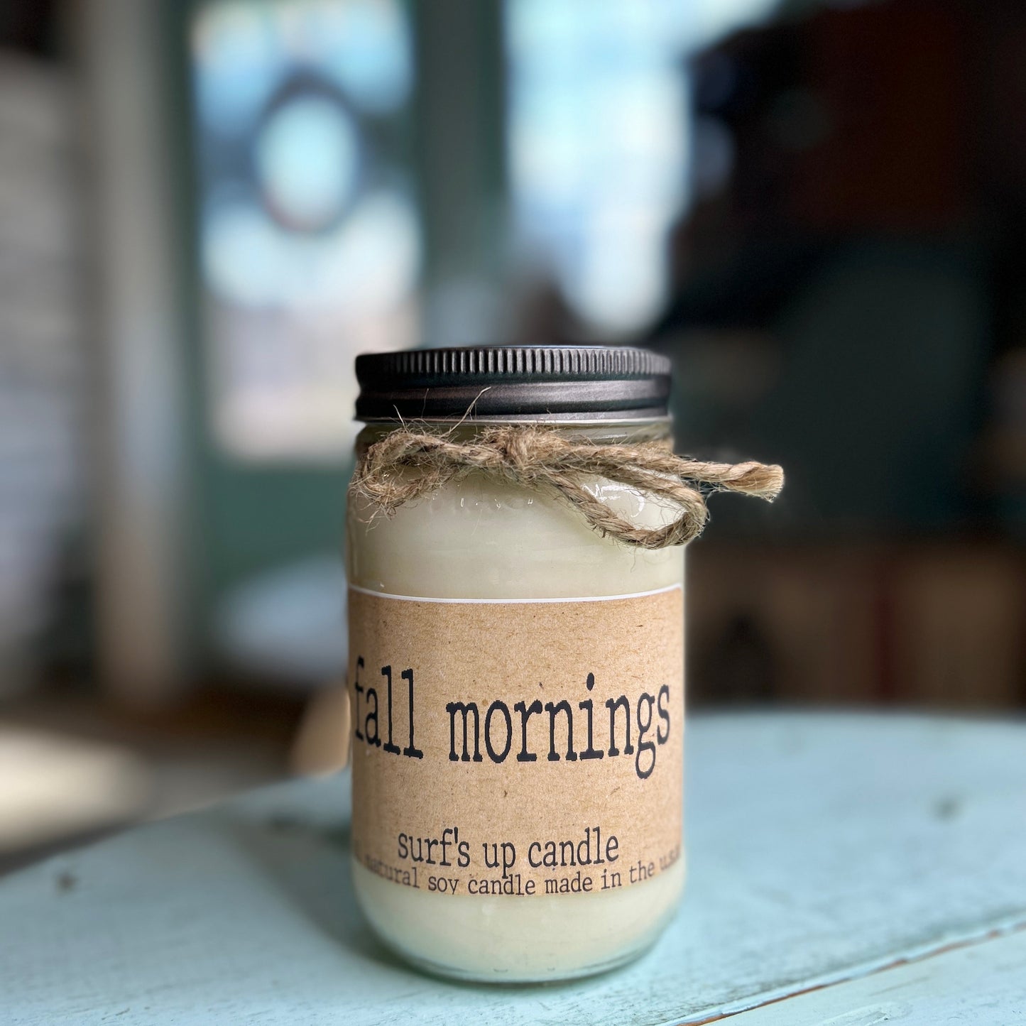 Fall Mornings Mason Jar Candle - Brown Bag Collection