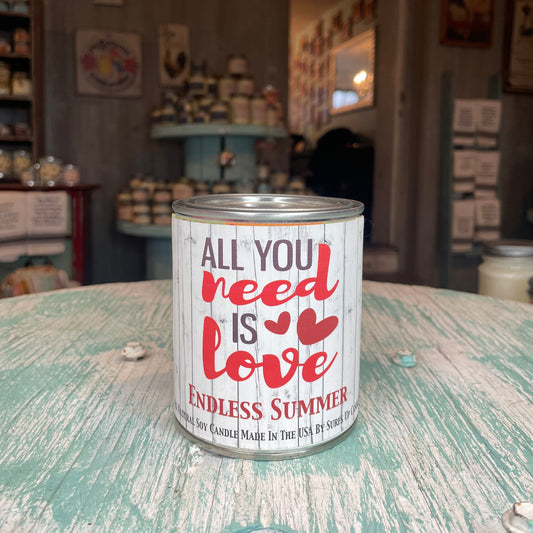 Love Endless Summer Paint Can Candle - Valentine's Day Collection