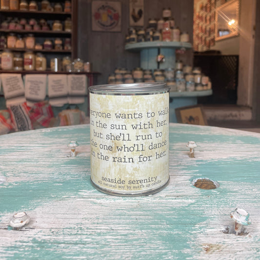 Dance in the Rain Seaside Serenity Paint Can Candle - Valentine's Day Collection