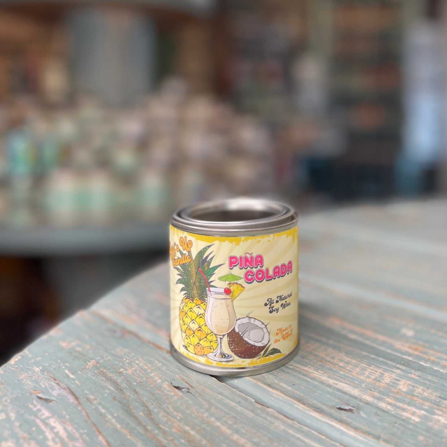 Pina Colada Paint Can Candle - Vintage Collection