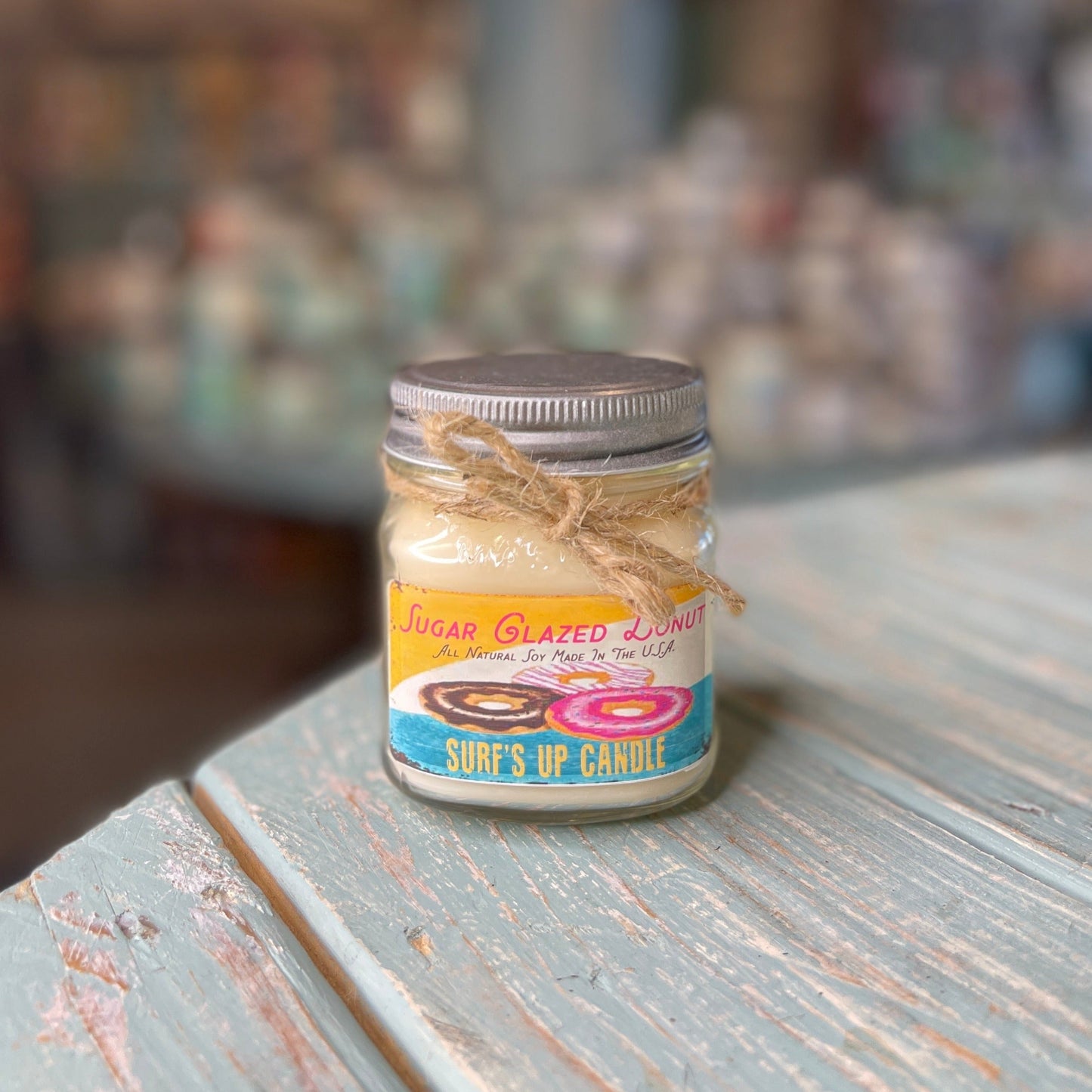 Sugar Glazed Donut Mason Jar Candle - Vintage Collection