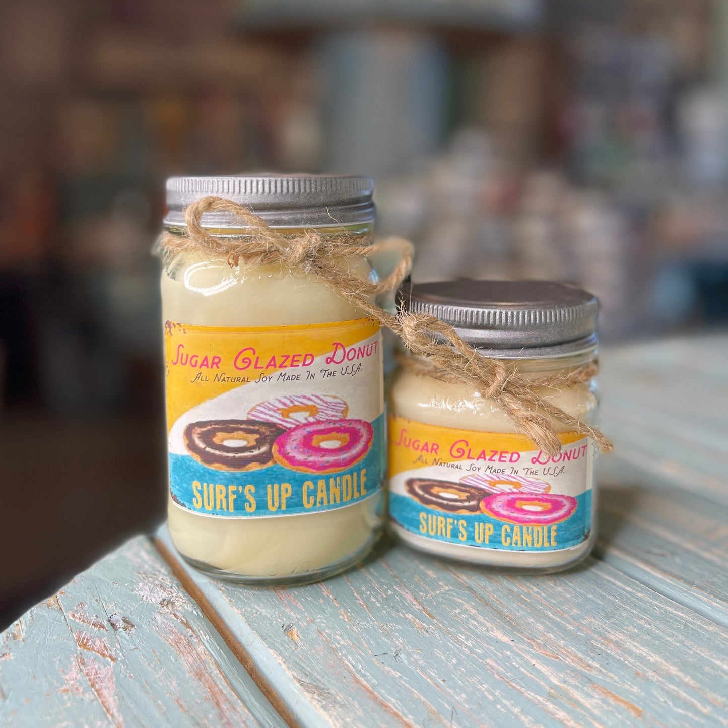 Sugar Glazed Donut Mason Jar Candle - Vintage Collection