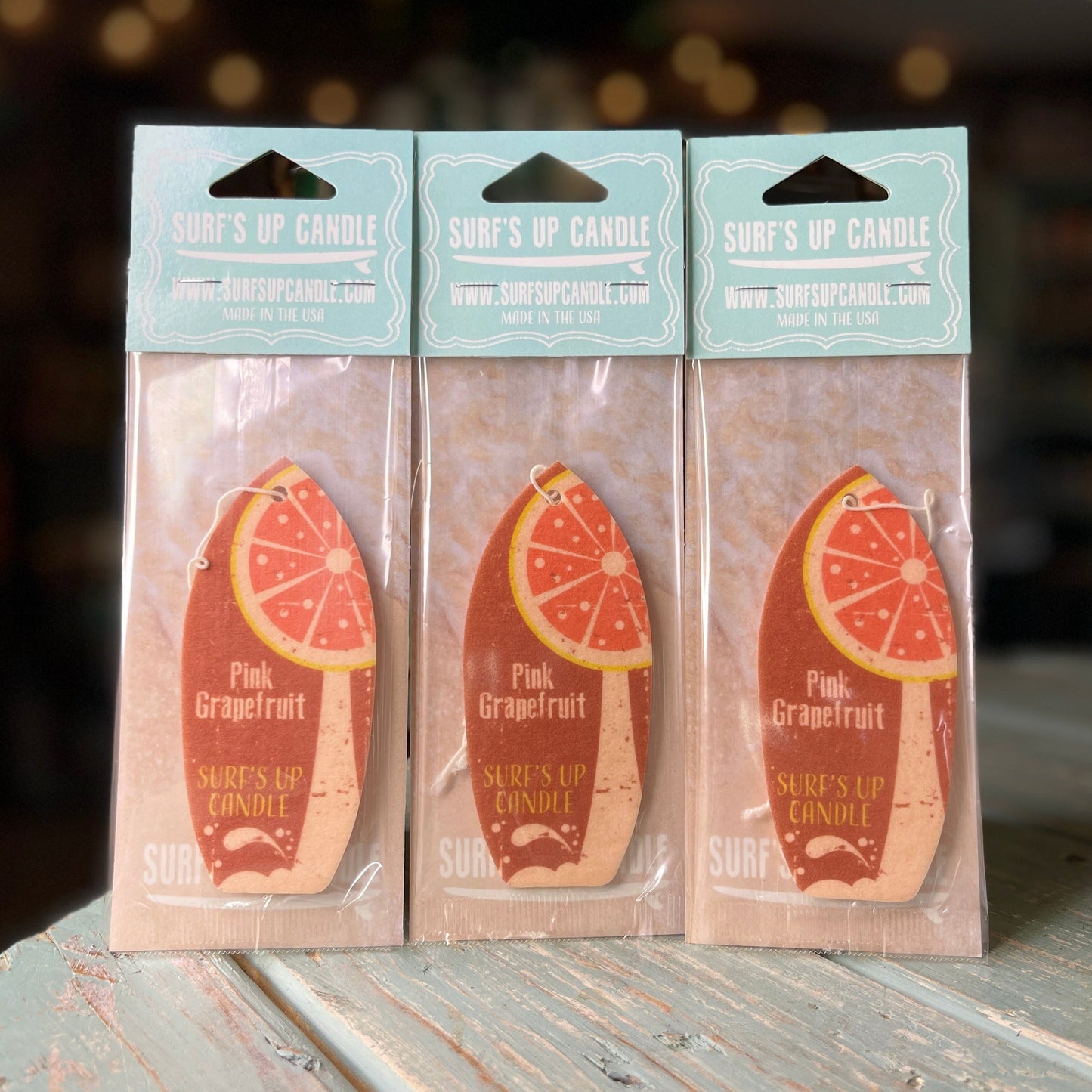 Pink Grapefruit Vintage Air Freshener - Pack of 3