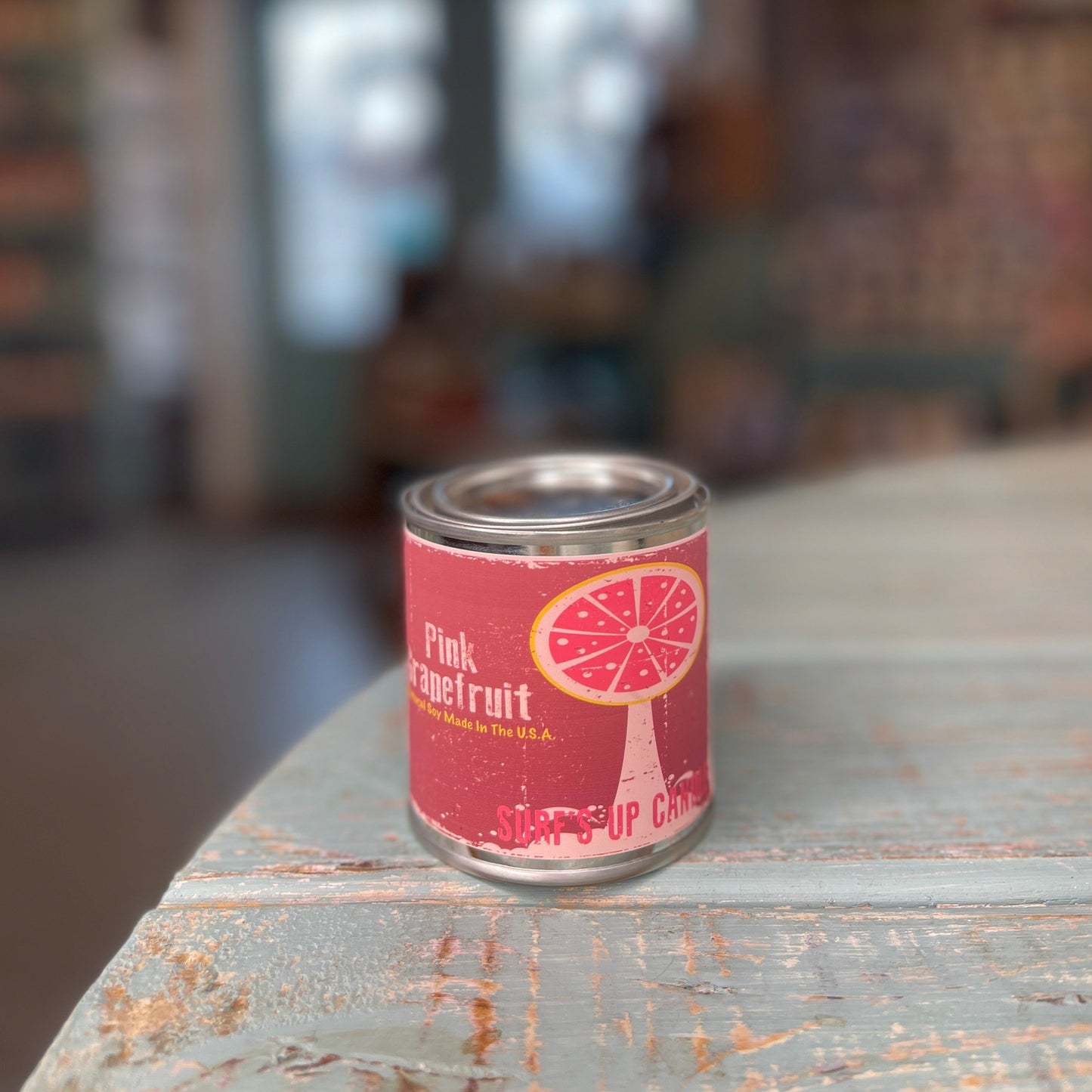 Pink Grapefruit Paint Can Candle - Vintage Collection