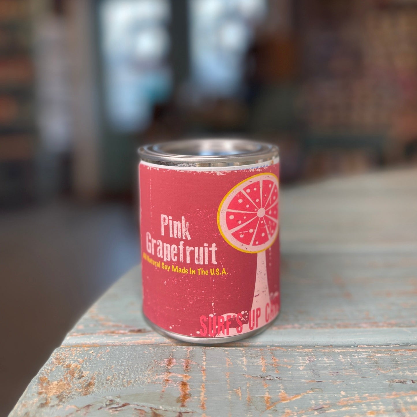 Pink Grapefruit Paint Can Candle - Vintage Collection