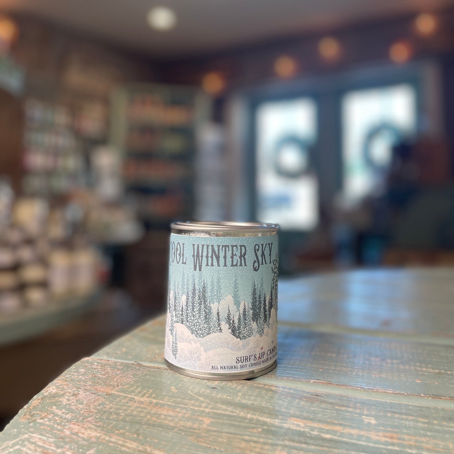 Cool Winter Sky Paint Can Candle - Vintage Collection