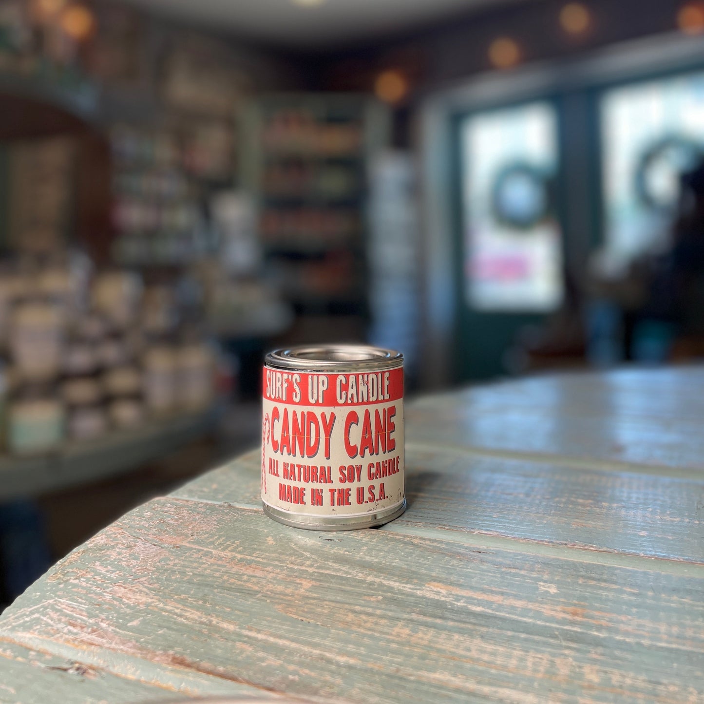 Candy Cane Paint Can Candle - Vintage Collection